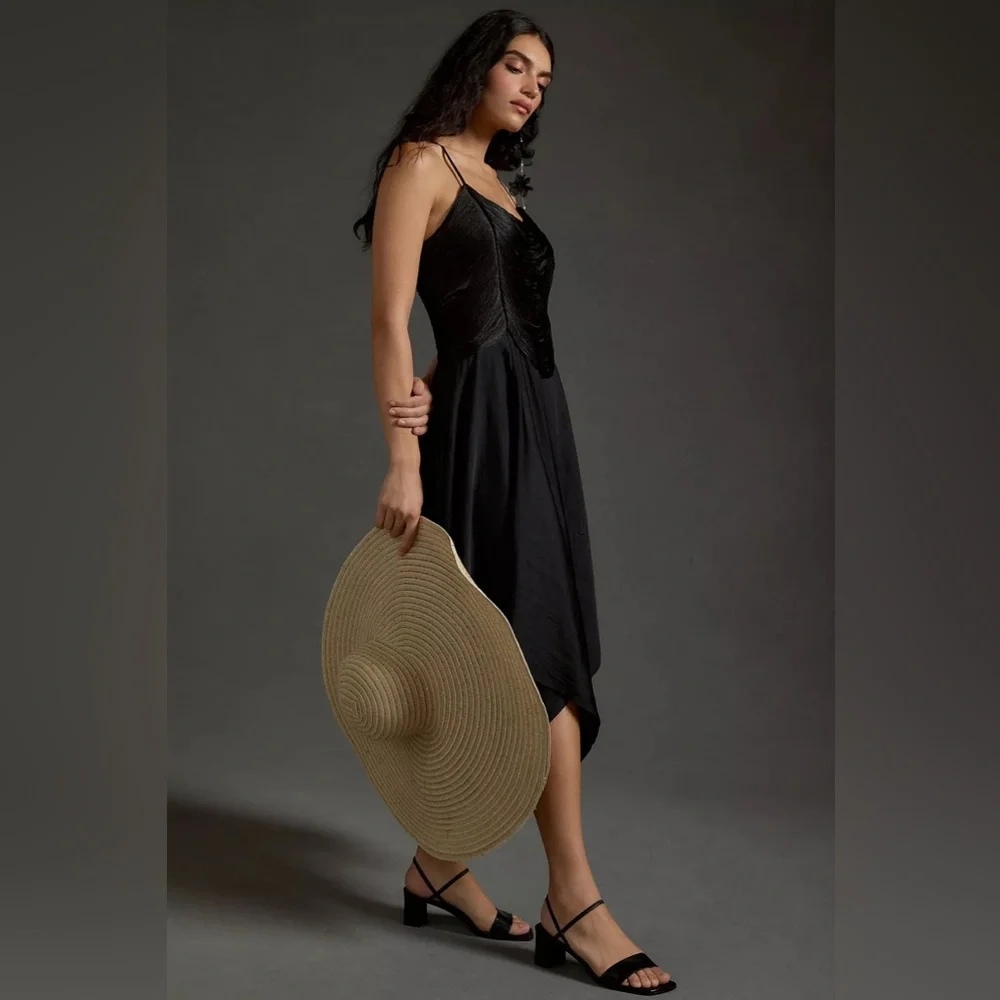 Anthropologie Fringe Bodice Midi Dress - Picture 4 of 16